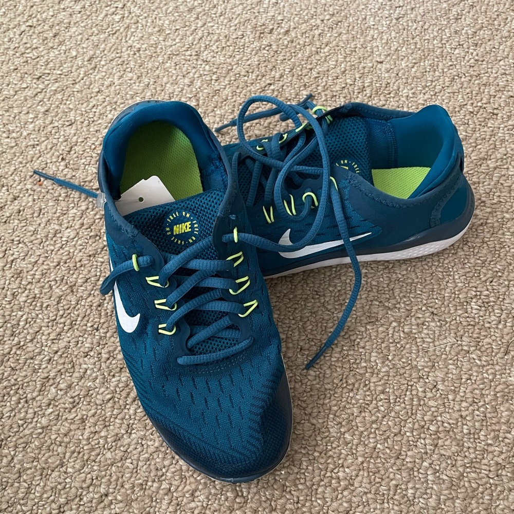 Nike Teal and Lime Sneakers